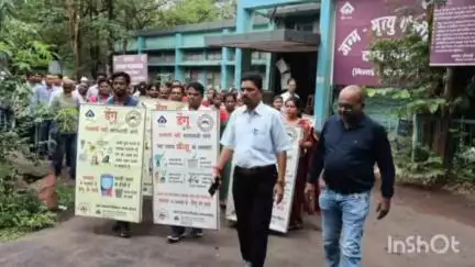 दुर्ग: जिले में पीएचडी कार्यालय सेक्टर-08 में एक रैली का आयोजन किया गया