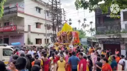 তেলিয়ামুড়া: তেলিয়ামুড়া পৌরপরিষদের 5 নং ওয়ার্ড থেকে বের হল রথ, ভক্তদের সমাগম