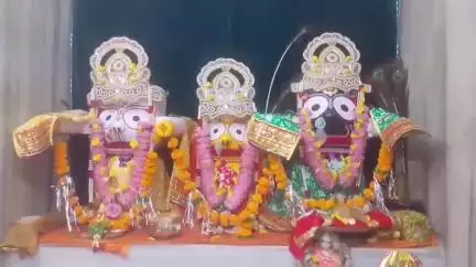गोटेगांव: श्रीनगर में जगदीश मंदिर से भगवान जगन्नाथ जी की भव्य शोभा यात्रा निकाली गई