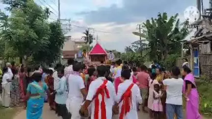 খোয়াই: মনিপুরী সম্প্রদায়ের পক্ষ থেকে জাম্বুরা নাটমন্দিরে ১১৮ তম ঐতিহ্যবাহী জগন্নাথের রথযাত্রা অনুষ্ঠিত হয়