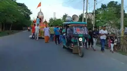 হরিহরপাড়া: হরিহরপাড়ার ডলটনপুরে মহাসমারোহে রথযাত্রা উৎসব