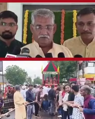 વઢવાણ: સુરેન્દ્રનગર 80 રોડ ખાતે આજે જગન્નાથ ભગવાનની રથયાત્રા યોજાયતી મોટી સંખ્યામાં શહેરીજનો દર્શનાર્થે ઉંટી પડ્યા