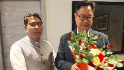 गगरेट: भाजपा नेता रामपाल ने केंद्रीय मंत्री किरेन रिजिजू से की मुलाकात