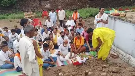 सांगोद: कनवास में सीताराम मंदिर की विवादित भूमि का 5 वर्षों से उलझा मामला सुलझा, भूमि पूजन कर निर्माण कार्य शुरू हुआ