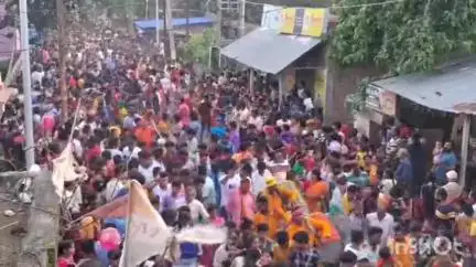 মানিকচক: তিনটি পৃথক রথে মাসির বাড়ি রওনা দিল বলরাম সুভদ্র জগন্নাথ দেব, মথুরাপুরে বাঁধভাঙ্গা মানুষের সমাগম