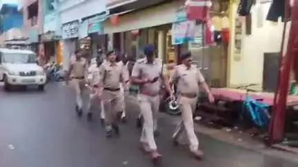 गुलाना: अकोदिया थाना पुलिस ने त्योहारों को लेकर निकाला फ्लैग मार्च