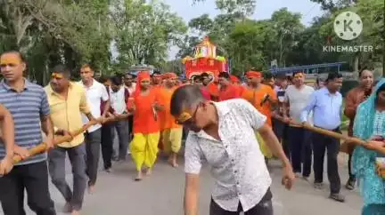 खूंटी: सीआरपीएफ 94 बटालियन ने खूंटी में भगवान जगन्नाथ की रथ यात्रा निकाली