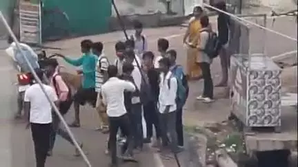 बिहार: धनेश्वर घाट मोहल्ले में एक लड़के के साथ मारपीट का वीडियो वायरल