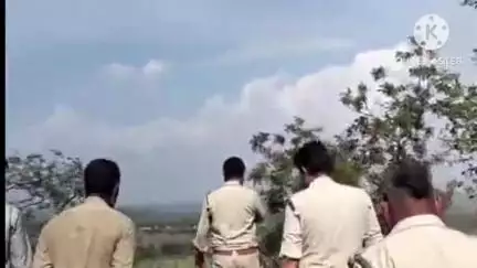 आगर: बर्डा बरखेड़ा में तेंदुआ दिखने के बाद वन विभाग पहुंचा, पथरीली जमीन से तेंदुए के पदचिह्न नहीं मिले