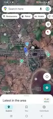 umriya gaon Aisa dikhta hai is gaon ka kila dekhiae aap is map mein