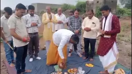 कनवास: कनवास में रथ यात्रा पर्व पर राठौर समाज ने भूमि पूजन कर नवीन परिसर का किया शिलान्यास