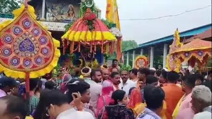चिरमिरी शहर में आज जगन्नाथ मंदिर में रथ यात्रा निकाली गई, दर्शन करने भक्तों का लगा ताता