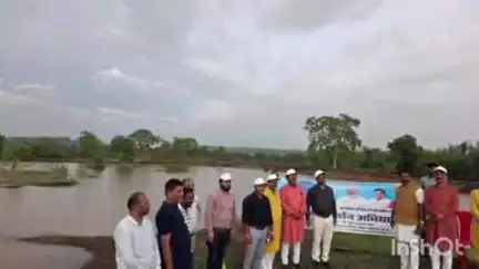 बांधवगढ़: जल गंगा संवर्धन अभियान के तहत बने खेत तालाबों और अमृत सरोवरों में भरने लगा बारिश का पानी