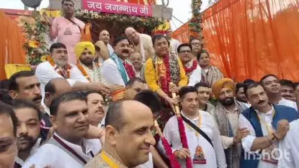 ਲੁਧਿਆਣਾ ਪੂਰਬੀ: ਲੁਧਿਆਣਾ ਦੇ ਜਗਰਾਓਂ ਪੁਲ ਨਜ਼ਦੀਕ ਸ਼੍ਰੀ ਦੁਰਗਾ ਮਾਤਾ ਮੰਦਰ ਤੋਂ ਆਰੰਭ ਹੋਈ ਭਗਵਾਨ ਸ਼੍ਰੀ ਜਗੰਨਾਥ ਜੀ ਦੀ ਰਥ ਯਾਤਰਾ