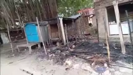 पातेपुर: पातेपुर के सरैया पुल घट चौक पर शॉर्ट सर्किट से आग, तीन दुकानें और लाखों की संपत्ति खाक