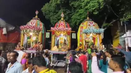 ଧର୍ମଶାଳା: ଯାଜପୁର ଜଗନ୍ନାଥ ଚେତନା ପରିଷଦ ପକ୍ଷରୁ ଜଗନ୍ନାଥ ମନ୍ଦୀର ପରିସରରେ ଗୁଣ୍ଡିଚା ମହୋତ୍ସବ ଅନୁଷ୍ଠିତ ହୋଇଯାଇଛି