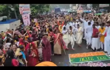गया टाउन सीडी ब्लॉक: इस्कॉन मंदिर द्वारा भगवान जगन्नाथ, बलदेव और सुभद्रा माता की रथयात्रा का भव्य आयोजन