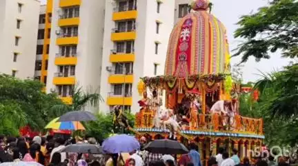 रायगढ़: एनटीपीसी लारा में निकाली गई भगवान जगन्नाथ की रथ यात्रा