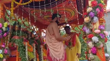 महागामा: ऊर्जानगर में भव्य रथयात्रा का आयोजन, श्रद्धालुओं की उमड़ी भारी भीड़