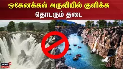 Hokenakkal Falls | ஒகேனக்கல் அருவியில் குளிக்க தொடரும் தடை | Water Falls | Touristers