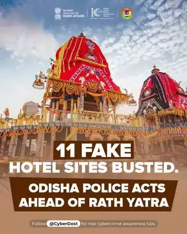 Odisha Police took down 11 fake hotel booking websites that were mimicking real portals — including those of OTDC and popular hotels.