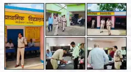 दिनांक-28.6.25 नगरपरिषद उपचुनाव 2025 को अनुमंडल पुलिस पदाधिकारी,बाँका के द्वारा सभी मतदान केंद्रों का निरीक्षण किया गया