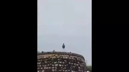 झांसी: युवक ने झांसी के किले की 100 फीट ऊंची दीवार पर चढ़कर बनाई रील, वीडियो वायरल