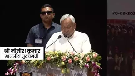 बापू सभागार में 21,391 नवनियुक्त सिपाहियों को नियुक्ति पत्र प्रदान करने के पश्चात् #NitishKumar का संबोधन ।