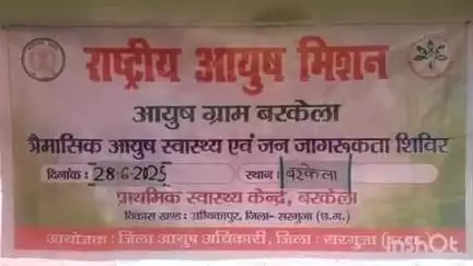 अंबिकापुर: सखौली नवापारा बाजार में त्रैमासिक आयुष स्वास्थ्य एवं जन जागरूकता शिविर का आयोजन, जहां लोगों की लगी भिंड