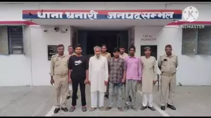 गुन्नौर: धनारी थाना पुलिस ने अलग-अलग गांव से 5 नफर अभियुक्तों को गिरफ्तार कर भेजा न्यायालय