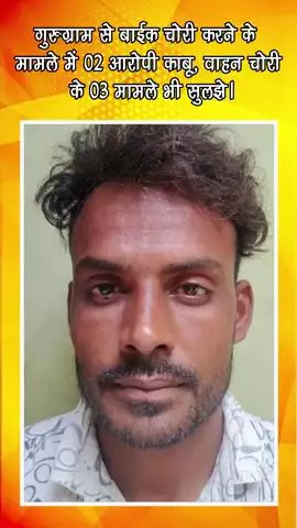 गुरुग्राम: बाइक चोरी के मामले में 2 आरोपी गिरफ्तार, वाहन चोरी के 3 मामले भी सुलझे