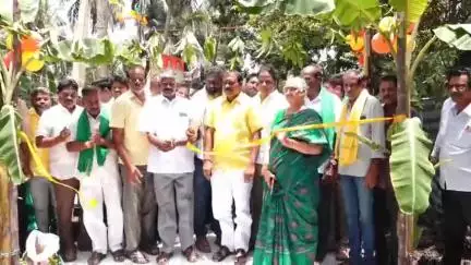పాలకొల్లు: శిరగారపల్లి గ్రామంలో రూ.96 లక్షలతో పలు అభివృద్ధి పనులకు శంకుస్థాపన చేసిన మంత్రి రామానాయుడు