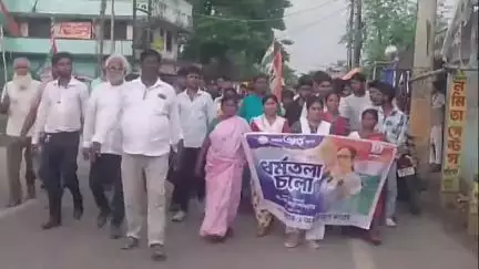 মন্তেশ্বর: তৃণমূলের একুশে জুলাই :  বোহার বাজারে মিছিল ও পথসভা