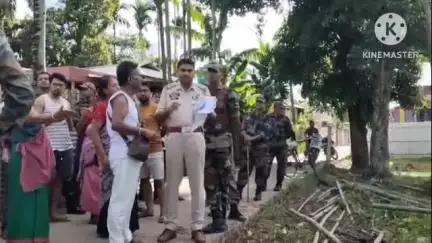 ধর্মনগর: ইসকন মন্দিরের জমি সংক্রান্ত বিবাদে তীব্র উত্তেজনা, ধর্মনগরের রাজবাড়ী মন্ডপ পাড়ায়