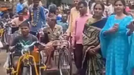 बासोदा: बासौदा: नगर पालिका परिषद में दिव्यांगजनों को उपकरण वितरित किए गए