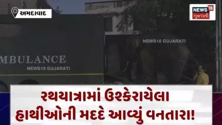 Ahmedabad News : રથયાત્રામાં ઉશ્કેરાયેલા હાથીઓની મદદે આવ્યું વનતારા! | Gujarati Samachar | N18V