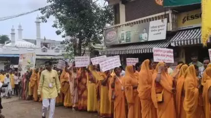बनखेड़ी: बनखेड़ी में गायत्री परिवार की ज्योति कलश शोभायात्रा, भाजपा ने किया स्वागत