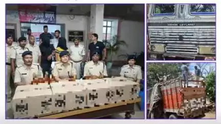 रजौन थानांतर्गत 01 ट्रक से कुल 6615 लीटर विदेशी शराब के साथ 
02 तस्कर गिरफ्तार