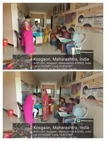 आरोग्य विभाग,
 जिल्हा परिषद जळगाव. 
माननीय मुख्य कार्यकारी अधिकारी मीनल करनावाल मॅडम व माननीय जिल्हा आरोग्य अधिकारी डॉक्टर सचिन मायाका सर यांच्या मार्गदर्शक चिटणीनुसार कापूस कामगार येथील गरोदर मातांची आरोग्य तपासणी करण्यात आली.