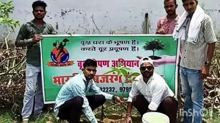 जलालाबाद: भारतीय बजरंग दल के कार्यकर्ताओं ने ग्राम नवदिया में वृक्षारोपण अभियान किया शुरू