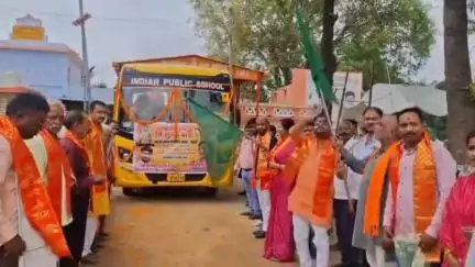 बस्ती: नगर पंचायत नगर में श्री राम धाम की निशुल्क यात्रा का हुआ शुभारंभ
