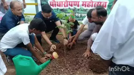 कटनी नगर: माधव नगर के मानसरोवर इलाके में प्रोजेक्ट तरु के तहत पौधारोपण, एसपी समेत स्कूली बच्चे शामिल