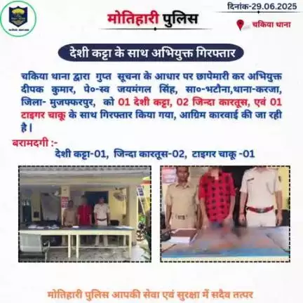 देशी कट्टा के साथ अभियुक्त गिरफ्तार...
#bihar_police #iprdbihar