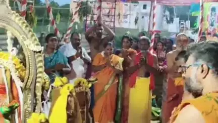 ஸ்ரீபெரும்புதூர்: கருணாகரச்சேரி எல்லையம்மன் கோயில் கும்பாபிஷேகம் வெகுவிமர்சையாக நடைபெற்றது - திரளான கிராம மக்கள் பங்கேற்பு