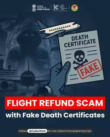 Flight refund scam busted! Fake airline sites. Forged death certificates. Foreigners targeted via SEO scams.Delhi Cyber Cell cracked the gang — but bewar