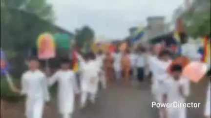 नैनपुर: चातुर्मास के लिए व्रत नगरी पिंडरई में जैन मुनि का मंगल प्रवेश
