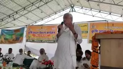श्रीविजयनगर के दौरे पर रहे कृषि मंत्री किरोड़ी लाल मीणा, कांग्रेस पर जमकर साधा निशाना