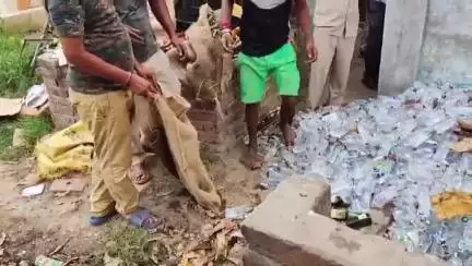 पुपरी: भिट्ठा थाना परिसर में विभिन्न मामलों में ज़ब्त शराब का किया गया विनिष्टीकरण