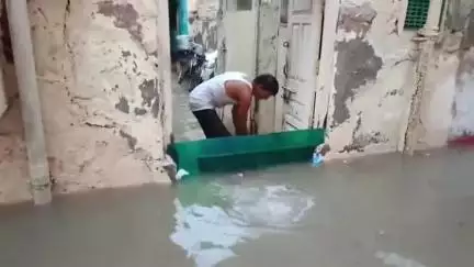 चूरू: चूरू में बारिश के बाद झारिया मोरी सहित निचले इलाके हुए जलमग्न, घरों में घुसा बरसाती पानी