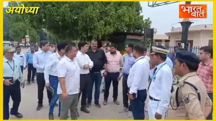 अयोध्या में होने वाली प्राण प्रतिष्ठा को लेकर लखनऊ मंडल रेलवे डीआरएम का अयोध्या दौरा